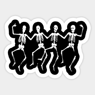 Skeleton Chorus Line from the Crypt Sticker